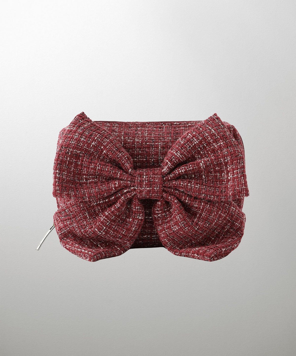 セレクト ポーチ ツイード 可愛い 大人 大きめ レッド ブラック フリー