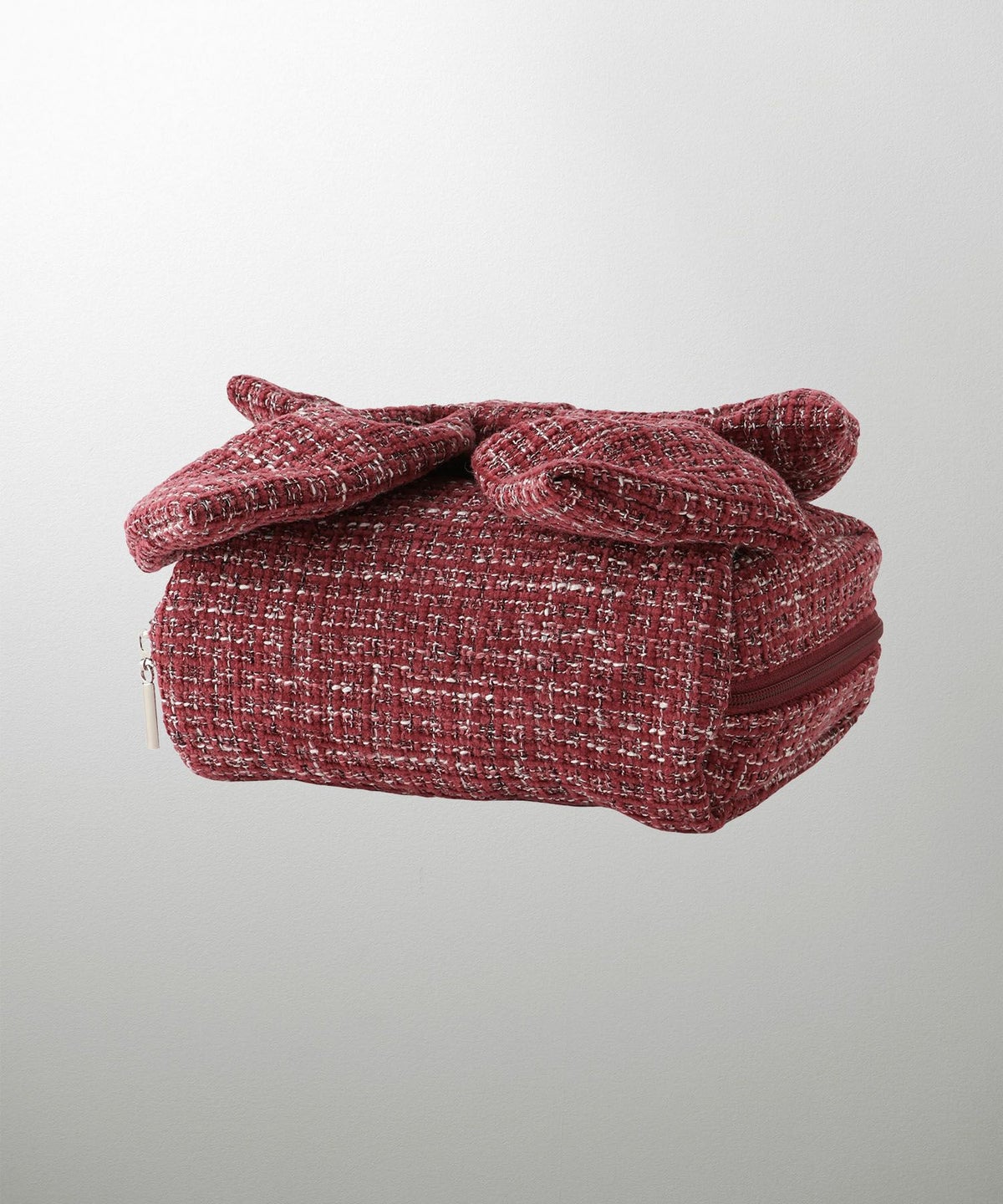 セレクト ポーチ ツイード 可愛い 大人 大きめ レッド ブラック フリー