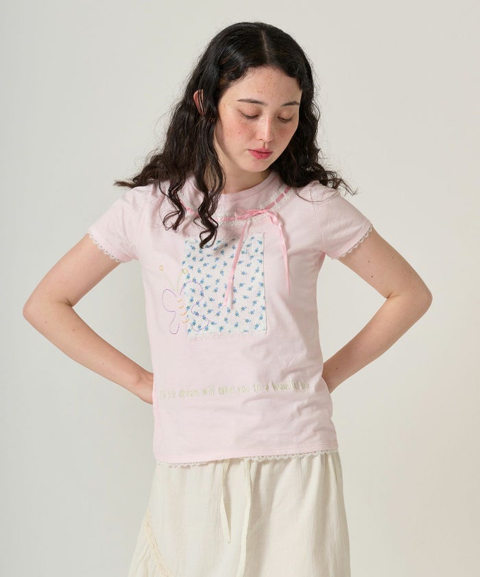 トップス/半袖/Tシャツ/コラージュ