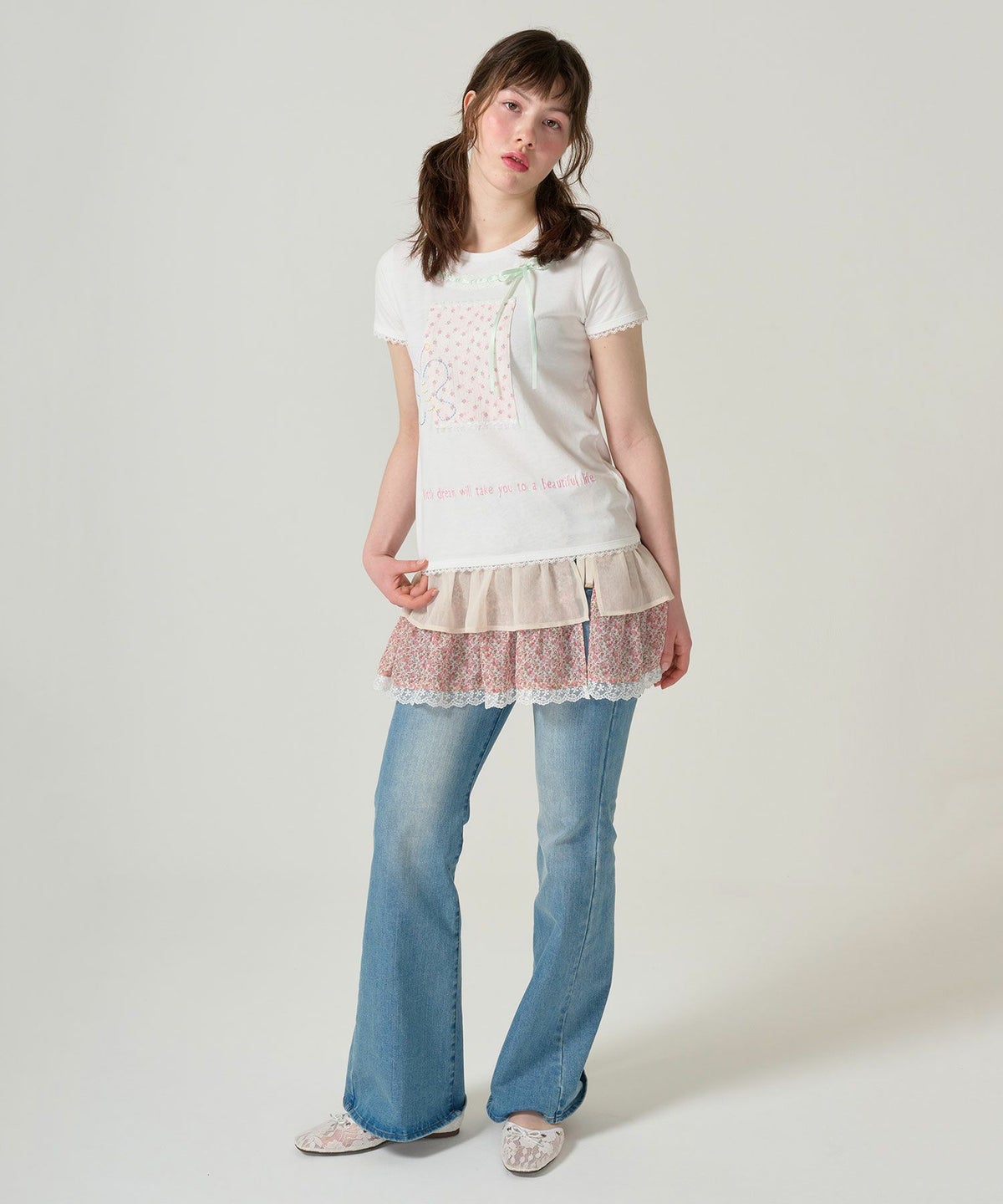 トップス/半袖/Tシャツ/コラージュ