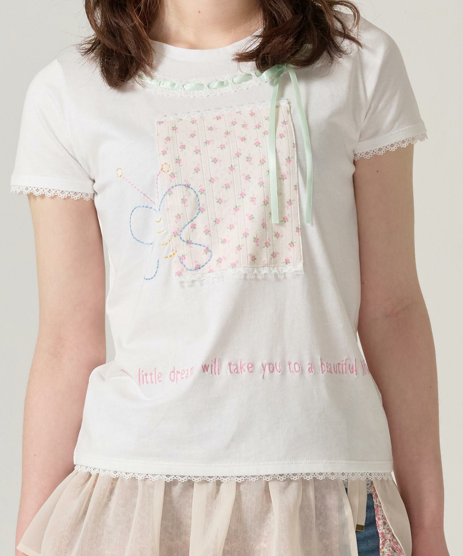 ガーリー 半袖コラージュTシャツ TINA：JOJUN 全2色｜tnj521-1053【4