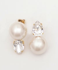 アップサイド ダウン ピアス Upside Down Pierce クリスタル パール デイリー使い アップサイド ダウン ピアス Upside Down Pierce （Liala）