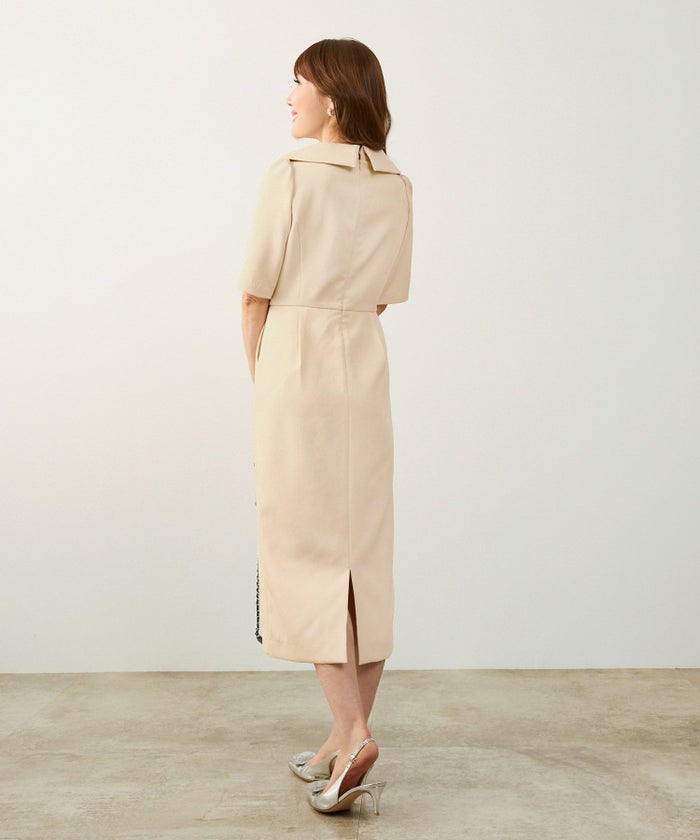 手洗い可 オケージョン 袖山タック エレガント おしゃれ フェミニン タイト 上品 大人可愛い きれいめ 夏 ジョイントスペース