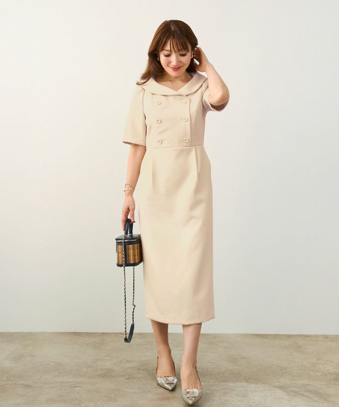 手洗い可 オケージョン 袖山タック エレガント おしゃれ フェミニン タイト 上品 大人可愛い きれいめ 夏 ジョイントスペース