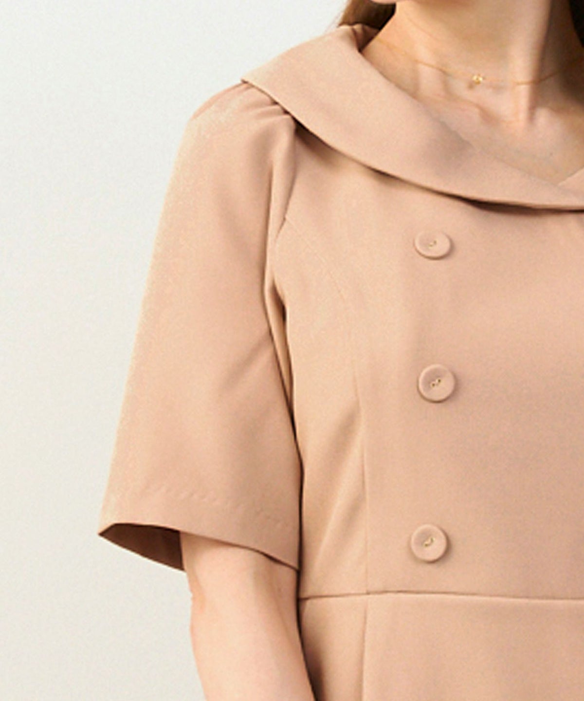 手洗い可 オケージョン 袖山タック エレガント おしゃれ フェミニン タイト 上品 大人可愛い きれいめ 夏 ジョイントスペース