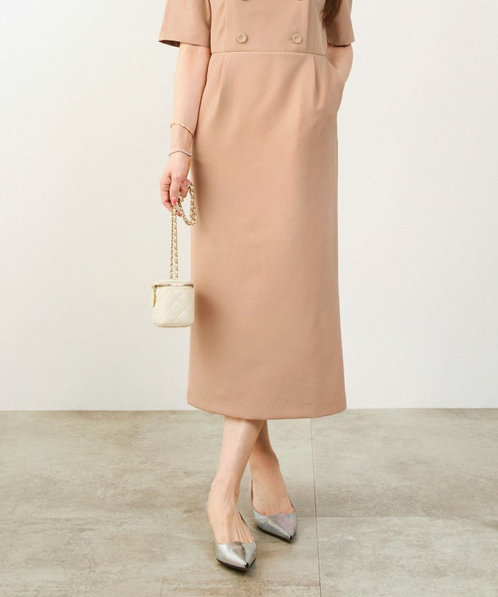 手洗い可 オケージョン 袖山タック エレガント おしゃれ フェミニン タイト 上品 大人可愛い きれいめ 夏 ジョイントスペース