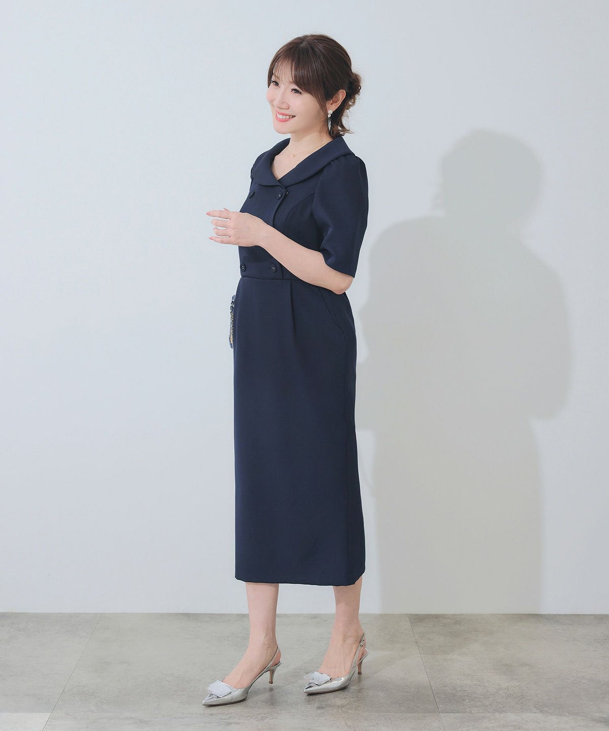 手洗い可 オケージョン 袖山タック エレガント おしゃれ フェミニン タイト 上品 大人可愛い きれいめ 夏 ジョイントスペース