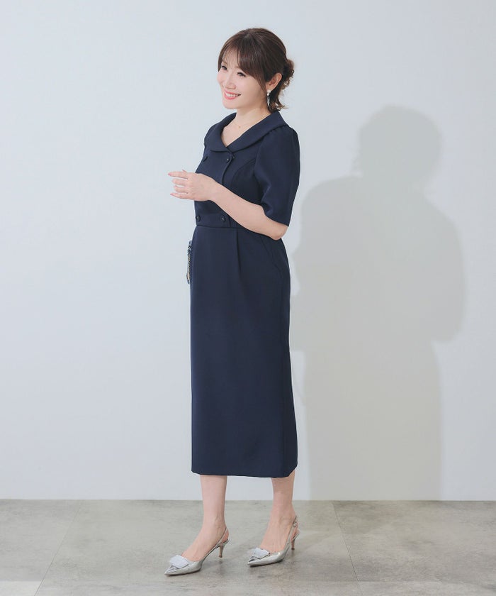 手洗い可 オケージョン 袖山タック エレガント おしゃれ フェミニン タイト 上品 大人可愛い きれいめ 夏 ジョイントスペース