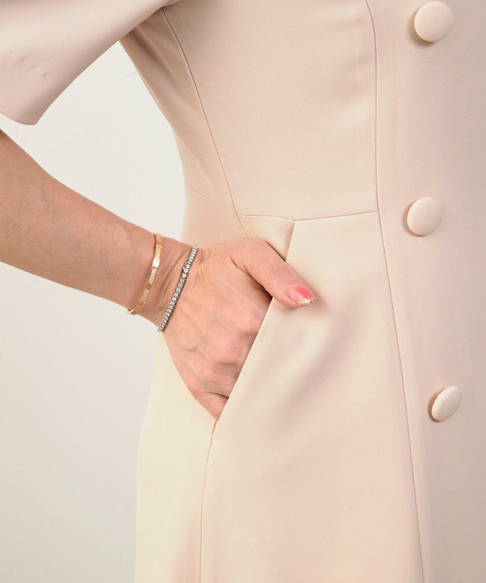 手洗い可オケージョン袖山タックパフ袖フレアおしゃれフェミニンナチュラル上品大人可愛いきれいめ夏ジョイントスペース