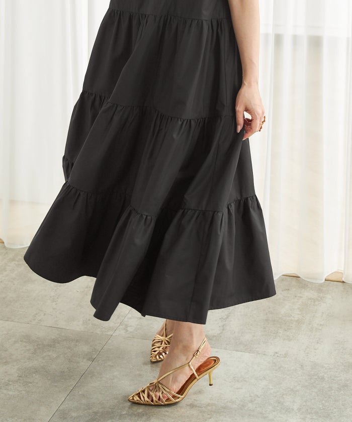 新色追加 手洗い可 Vネック フレア おしゃれ フェミニン 上品 大人可愛い きれいめ 体型カバー 夏 ジョイントスペース