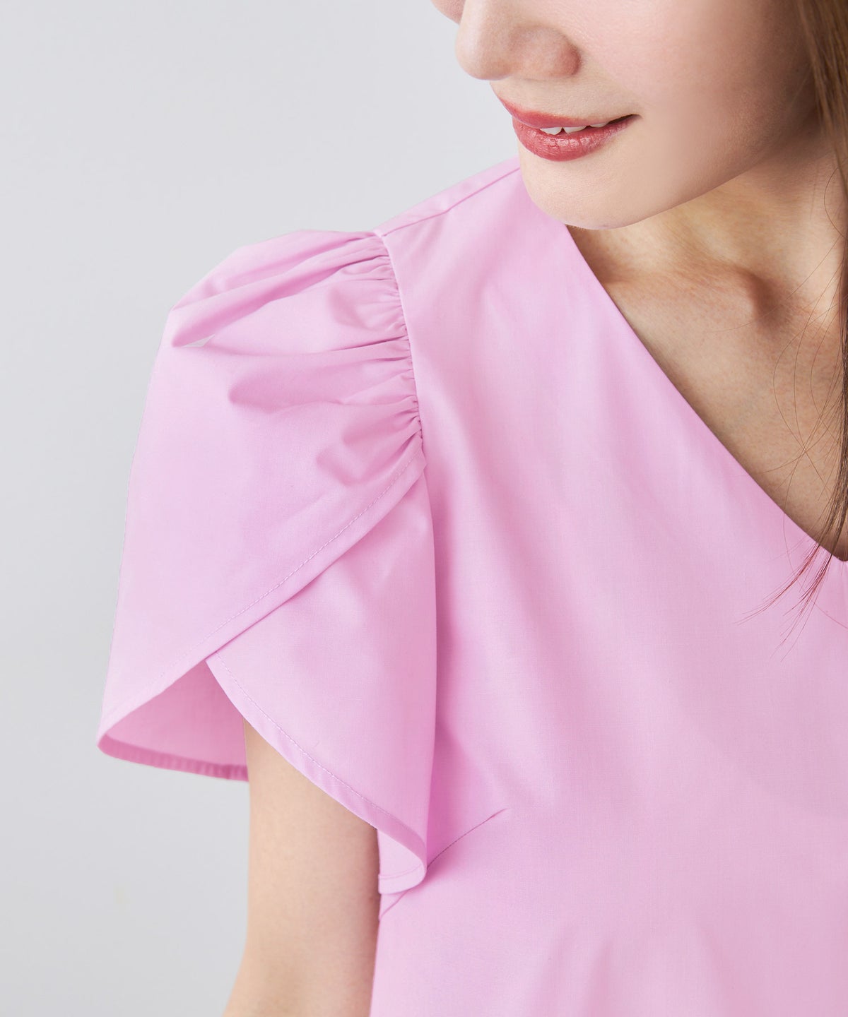 新色追加 手洗い可 Vネック フレア おしゃれ フェミニン 上品 大人可愛い きれいめ 体型カバー 夏 ジョイントスペース