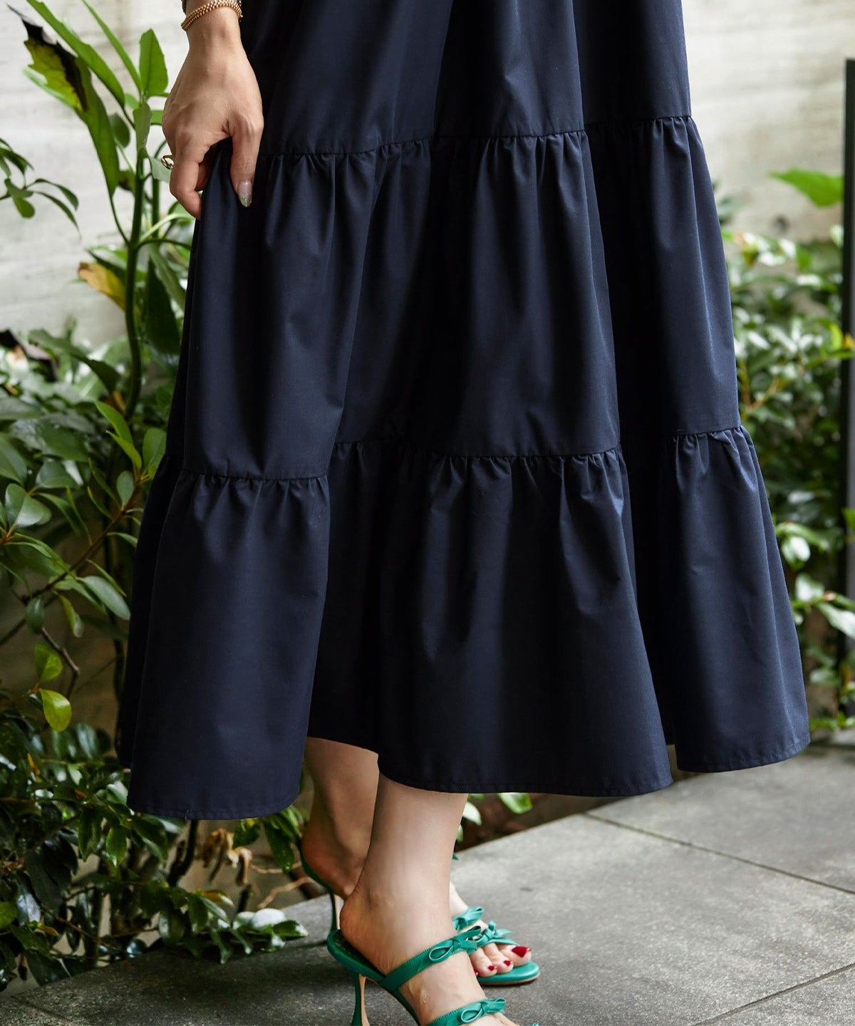 新色追加手洗い可Vネックフレアおしゃれフェミニン上品大人可愛いきれいめ体型カバー夏ジョイントスペース