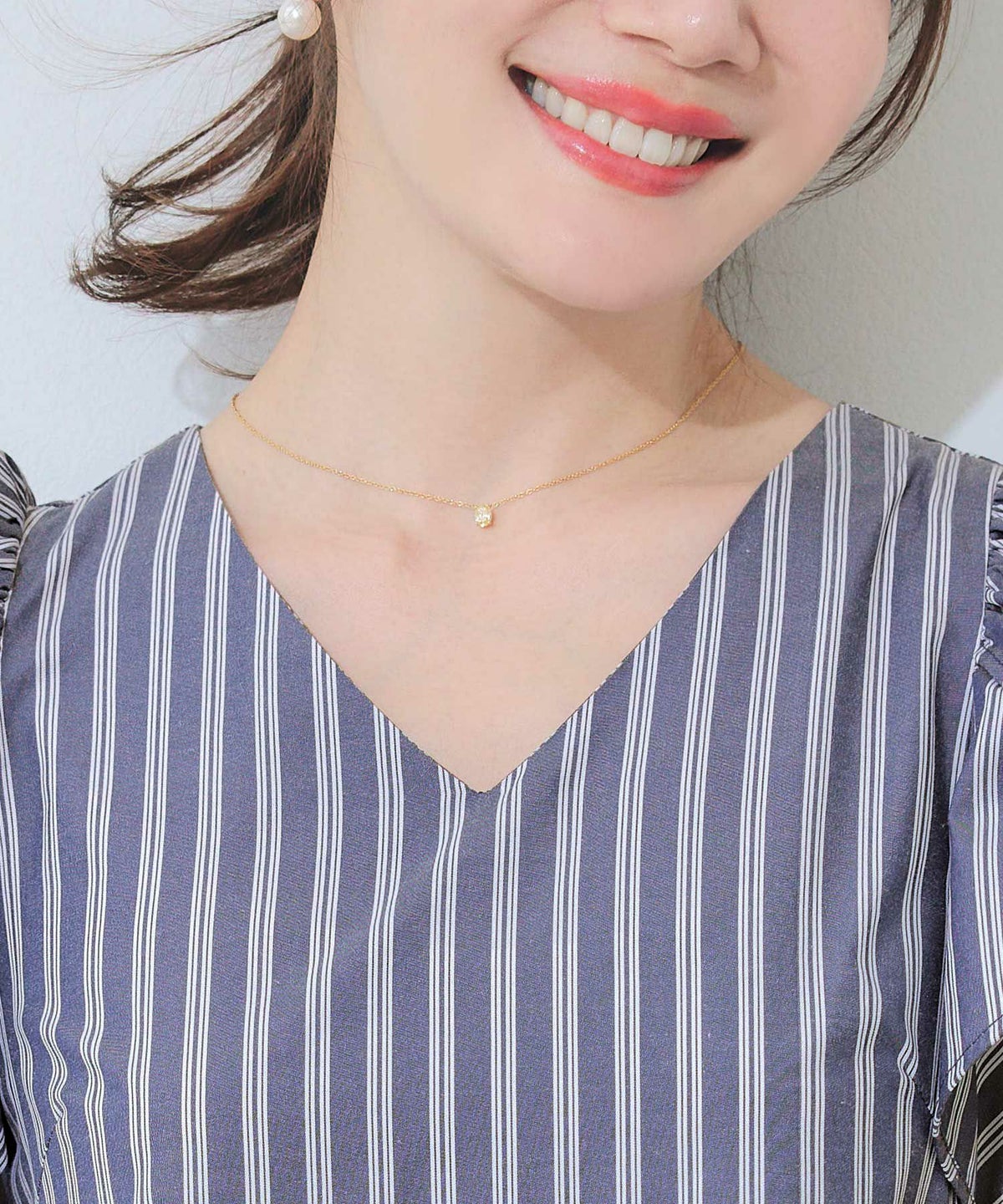 手洗い可Vネック袖山ギャザーフレアおしゃれフェミニンナチュラル上品大人可愛いきれいめ体型カバー夏ジョイントスペース