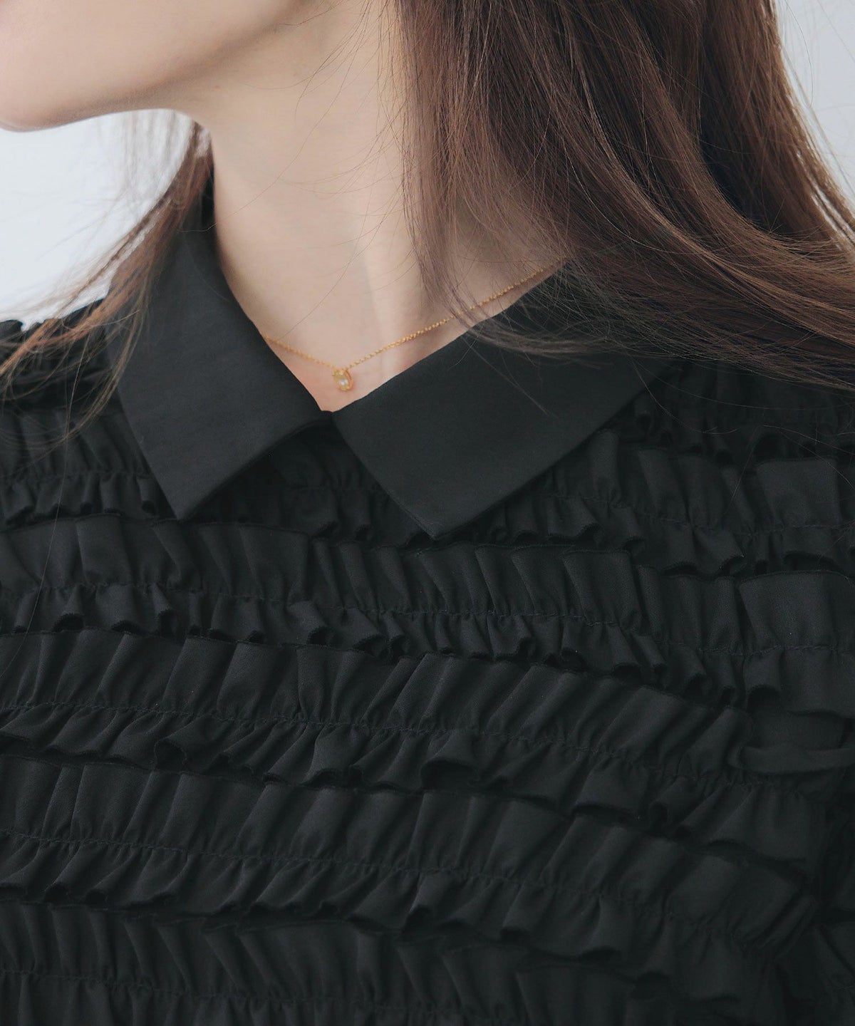 手洗い可ラウンドヘムスリット上品きれいめエレガントフォーマルオフィスカジュアルフェミニンジョイントスペース