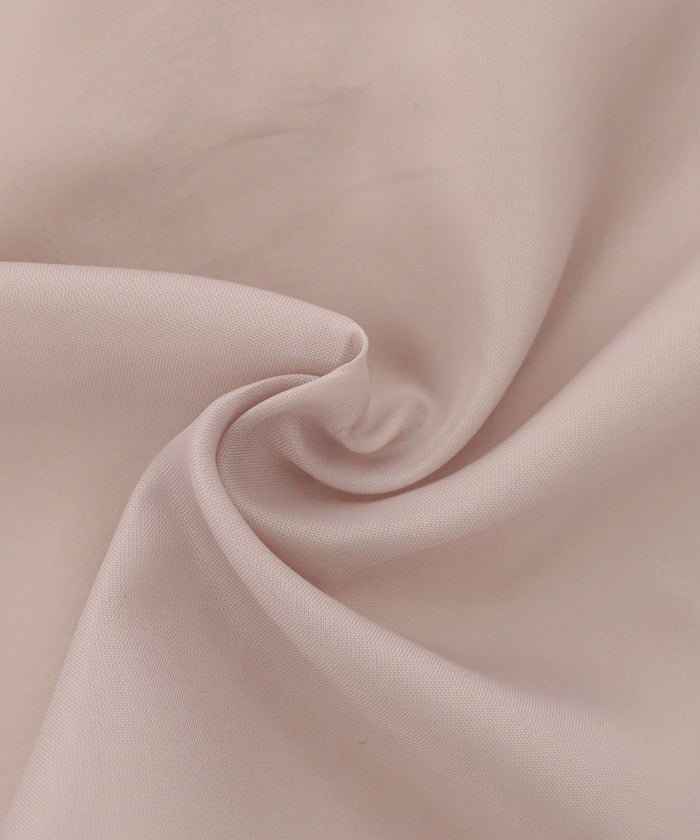 レディース/ワンピース/M/L/サイズ展開/スカラップ/セパレート風/膝丈/膝下丈/半袖/チューリップスリーブ/フレア/ゆとり/ゆったり/妊婦/産前産後/フロントファスナー/パール/授乳/ママ/授業参観/お宮参り/オケージョン/ピンクベージュ/ネイビー