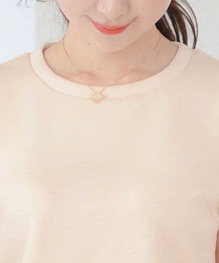 レディース/トップス/カットソー/ペプラム/ダンボールニット/もっちり/伸縮/シアー/オーガンジー/透け感/タック/イレヘム/アシメ/レイヤード/半袖/体型カバー/セットアップ/春/夏/秋/アイボリー/ダスティピンク/ネイビー/ピンク/配色/フェミニン/エレガント/上品/カジュアル