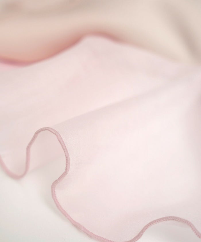 レディース/トップス/カットソー/ペプラム/ダンボールニット/もっちり/伸縮/シアー/オーガンジー/透け感/タック/イレヘム/アシメ/レイヤード/半袖/体型カバー/セットアップ/春/夏/秋/アイボリー/ダスティピンク/ネイビー/ピンク/配色/フェミニン/エレガント/上品/カジュアル