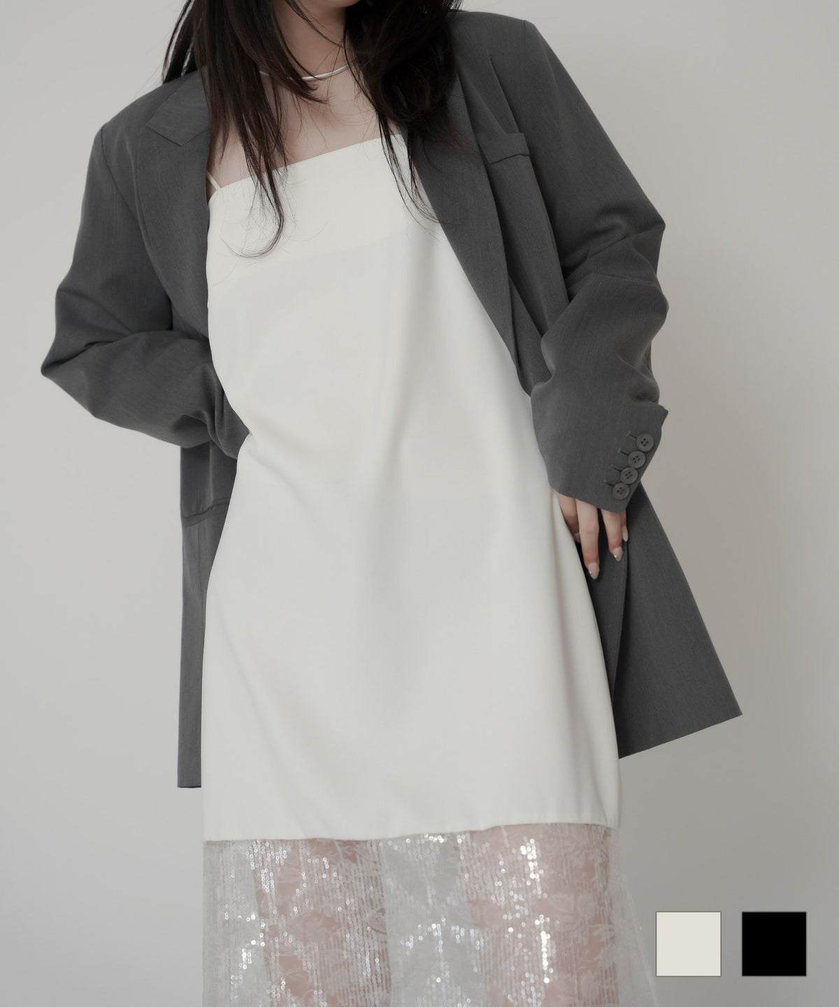 スパンコール レース キャミ ワンピース KINO THE KEI