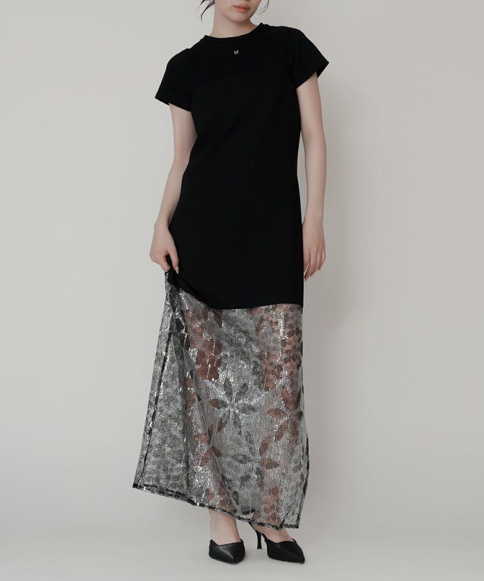 スパンコール レース キャミ ワンピース KINO THE KEI