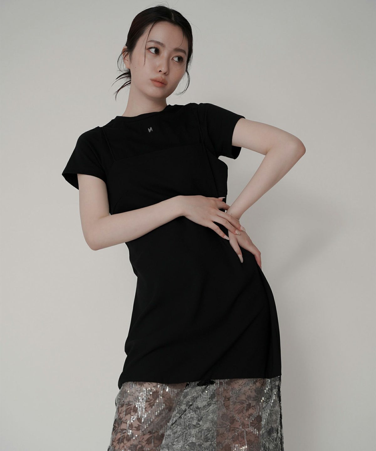 スパンコール レース キャミ ワンピース KINO THE KEI