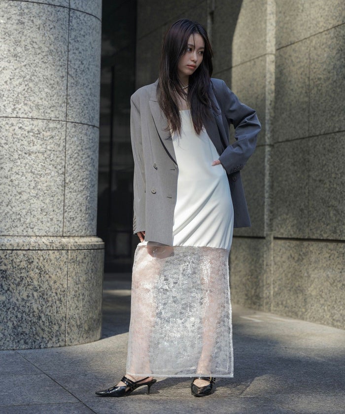 スパンコール レース キャミ ワンピース KINO THE KEI