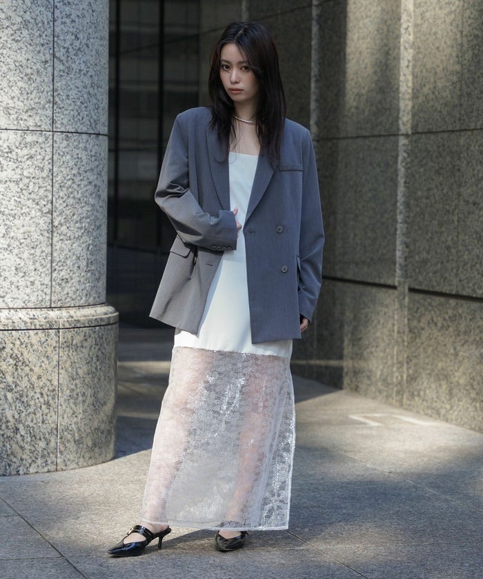 スパンコール レース キャミ ワンピース KINO THE KEI