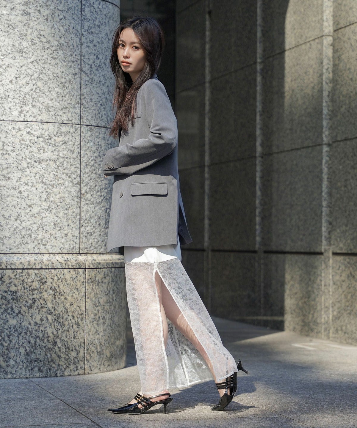 スパンコール レース キャミ ワンピース KINO THE KEI