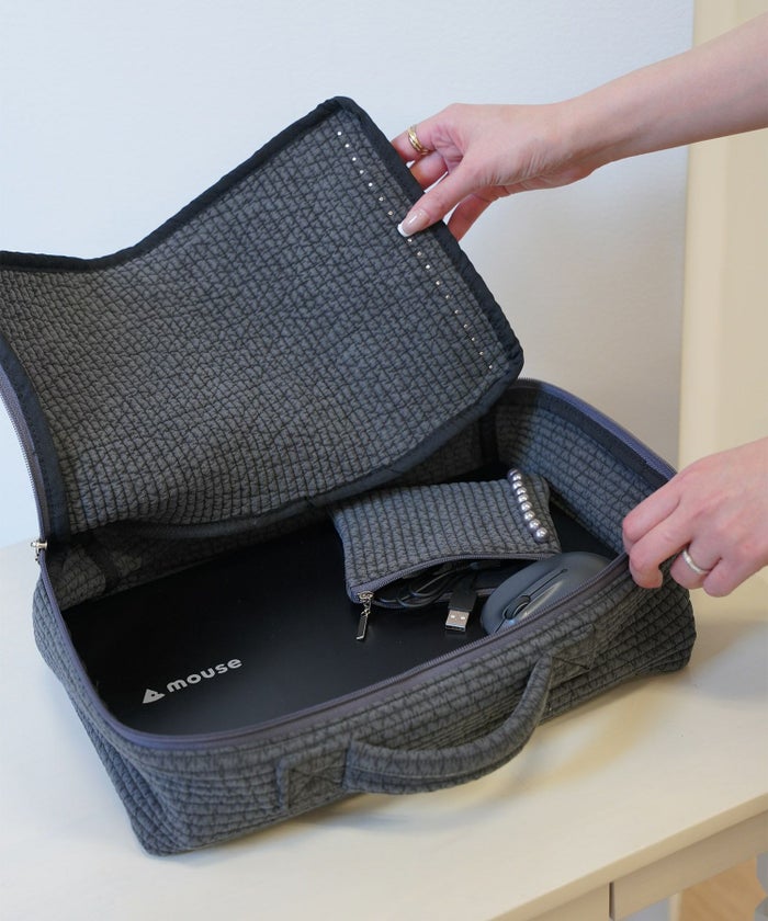 ポーチ パール トワルドジュイ ヌビ 韓国 トラベルポーチ ベージュ チャコール ピンクジュイ柄 グレージュイ柄 パールトリム