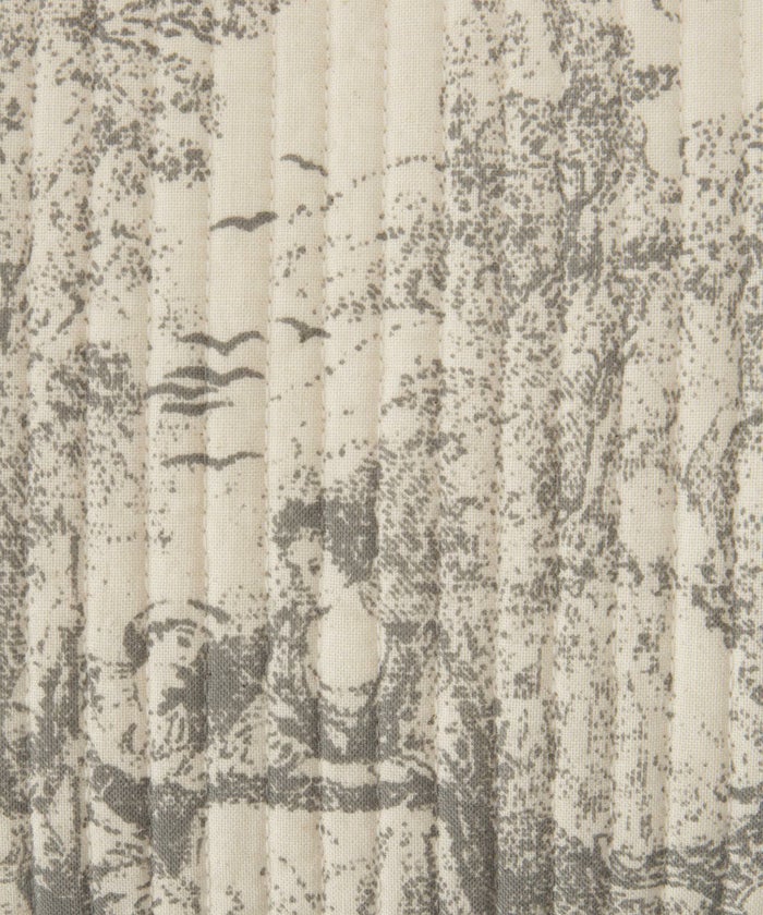 ポーチ パール トワルドジュイ ヌビ 韓国 トラベルポーチ ベージュ チャコール ピンクジュイ柄 グレージュイ柄 パールトリム