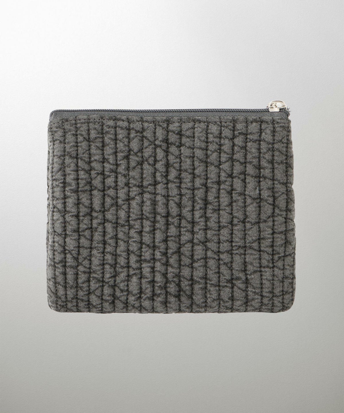 ポーチ パール ヌビ 韓国 アイボリー グレー チャコール ブラック パールトリム フラット ミニ