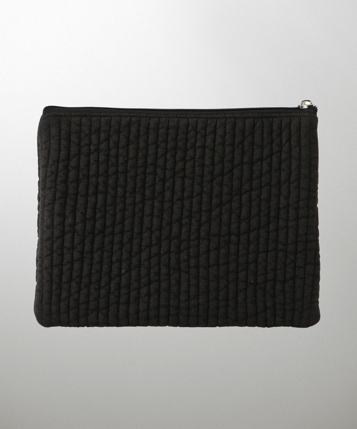 ポーチ パール ヌビ 韓国 アイボリー グレー チャコール ブラック パールトリム フラット ミドル