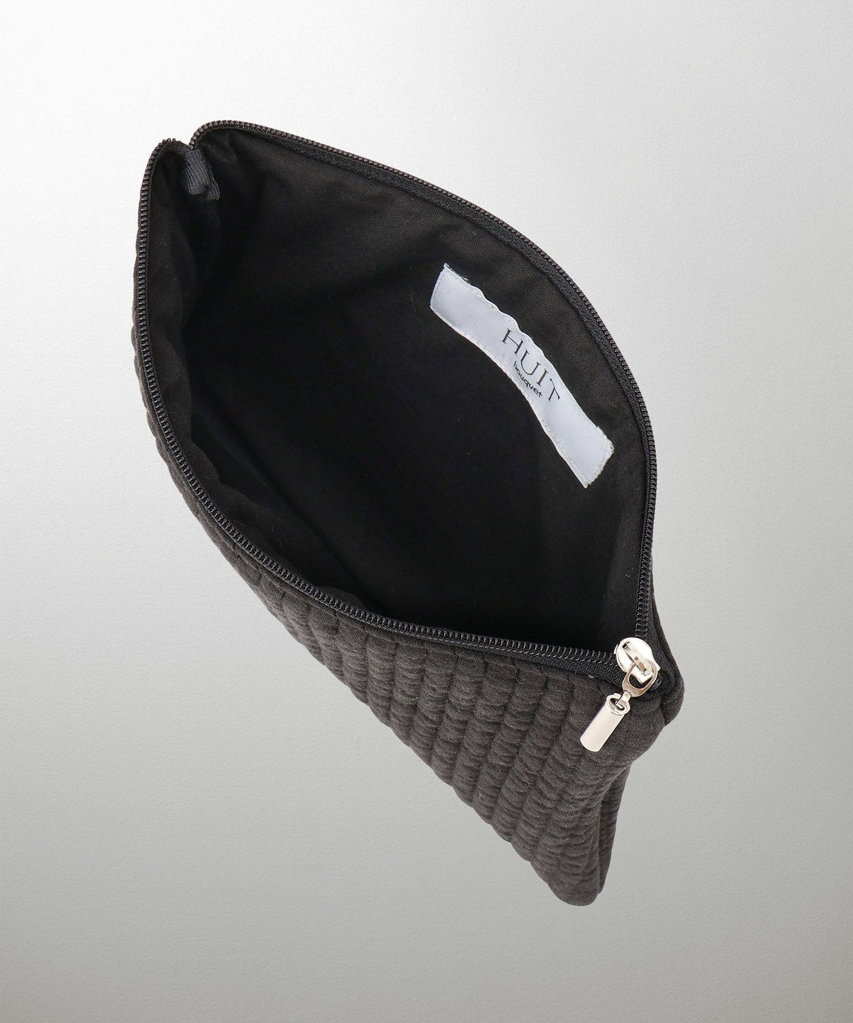 ポーチ パール ヌビ 韓国 アイボリー グレー チャコール ブラック パールトリム フラット ミドル