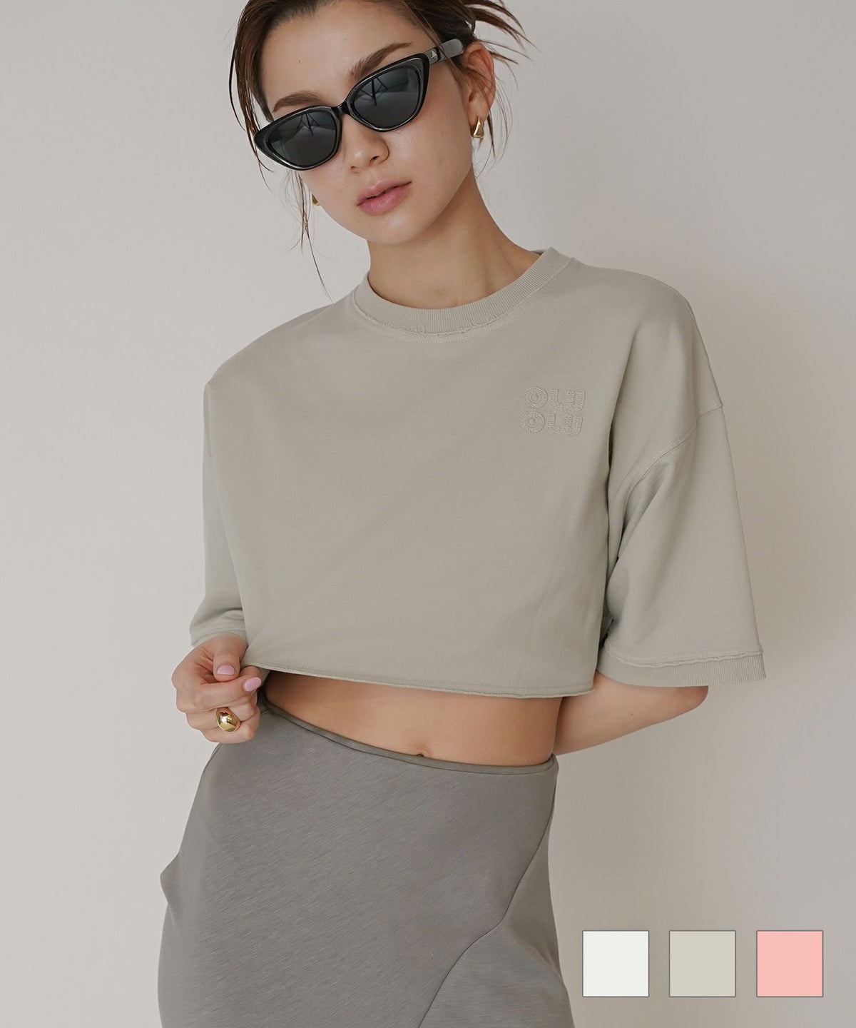 ロゴ刺繍ボクシーTEE KINO THE KEI 全3色｜ktk521-0043【1】 ロゴ刺繍ボクシーTEE KINO THE KEI