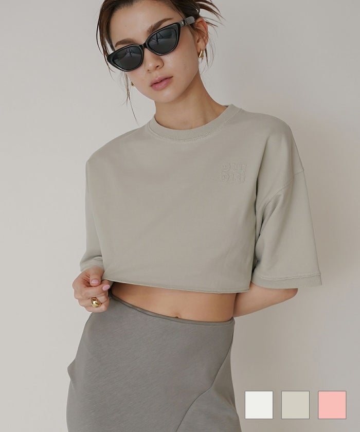 ロゴ刺繍ボクシーTEE KINO THE KEI 全3色｜ktk521-0043【1】 ロゴ刺繍ボクシーTEE KINO THE KEI