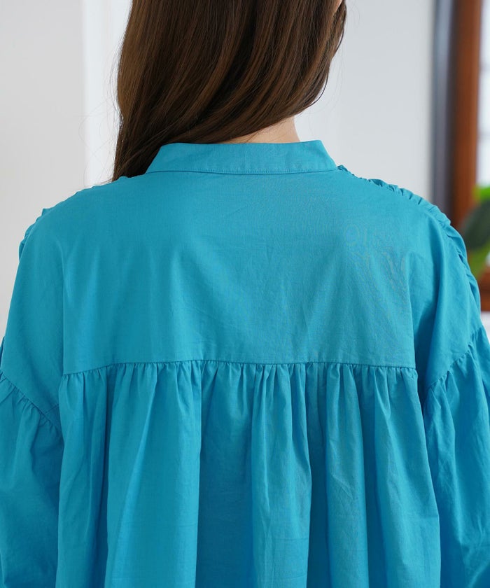 セレクトワンピースレディースファッションロングギャザードレープ春夏秋白青レディースかわいいジョイントスペース