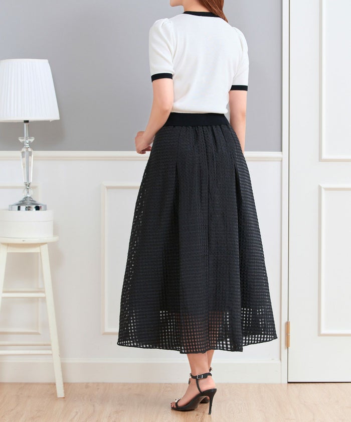 ニットカーディガンレディースピンク白黒春夏かわいい洗濯可大人配色きれいめ上品ジョイントスペース