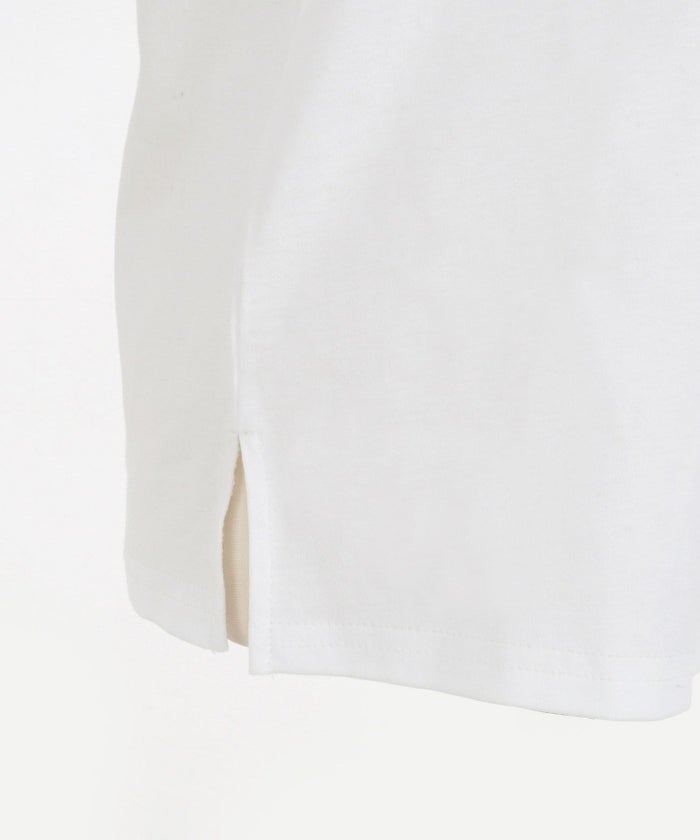 日本製カットソー半袖トップスレディースかわいい上品きれいめ大人白黒オフィス夏ジョイントスペース