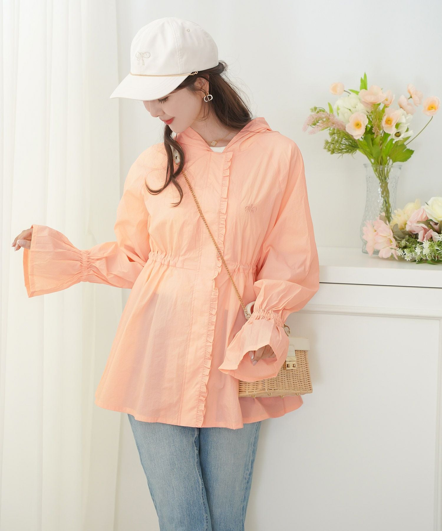 UVカット フリル ラッシュガード パーカー le reve vaniller