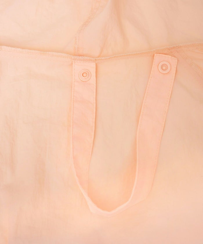 レディース/パーカー/羽織/ラッシュガード/UV/日除け/日焼け/プール/海/夏/UVカット/シャカシャカ/刺繍/フレア/ベルスリーブ/長袖/ペプラム/ミディアム/フリル/畳める/丸める/コンパクト/収納/アイボリー/ピンク/ブラック/95%/エレガント/フェミニン/上品/カジュアル/旅行/