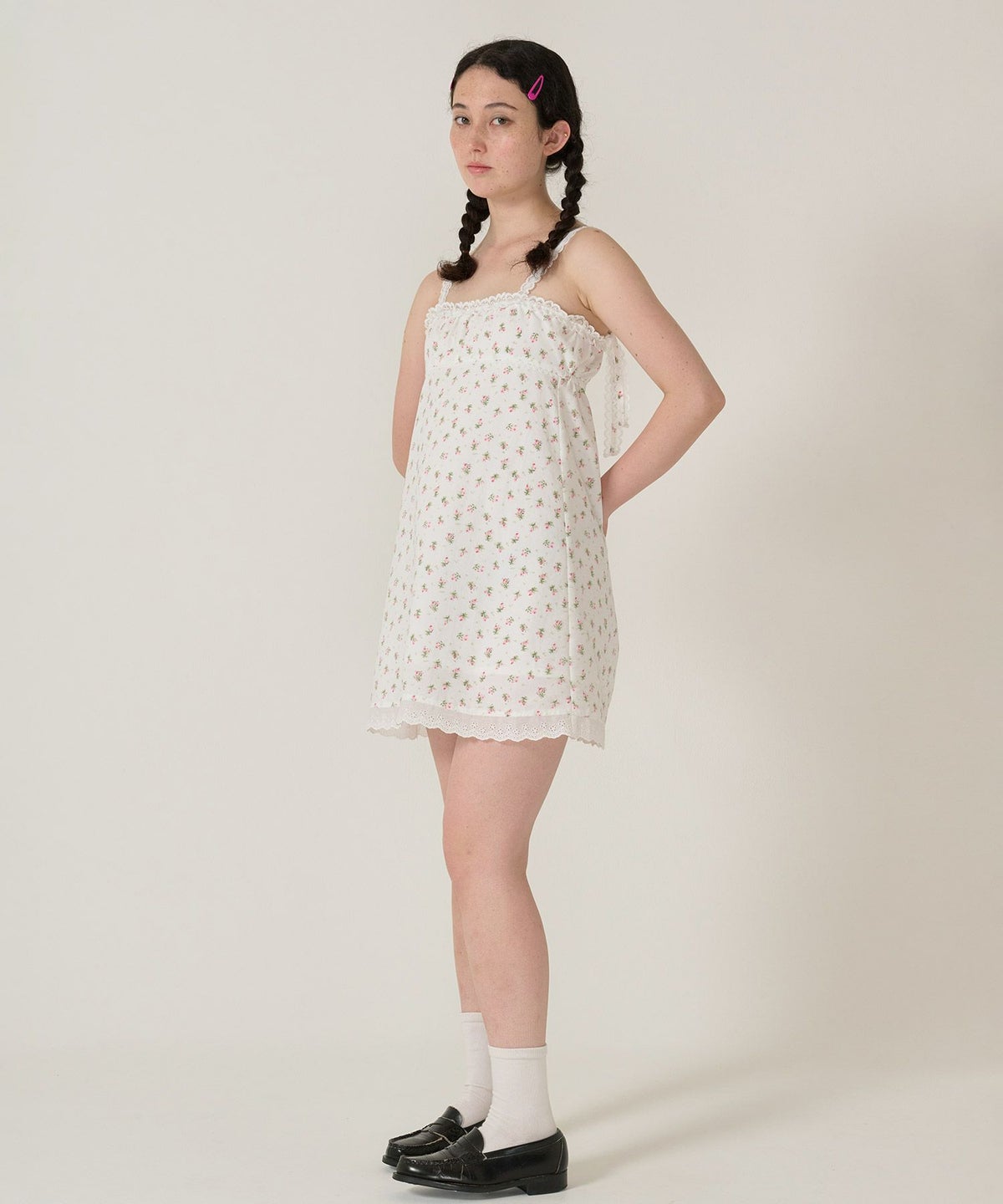 ワンピース/レース/花柄/ホワイト