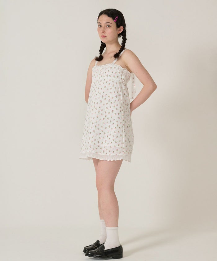 ワンピース/レース/花柄/ホワイト