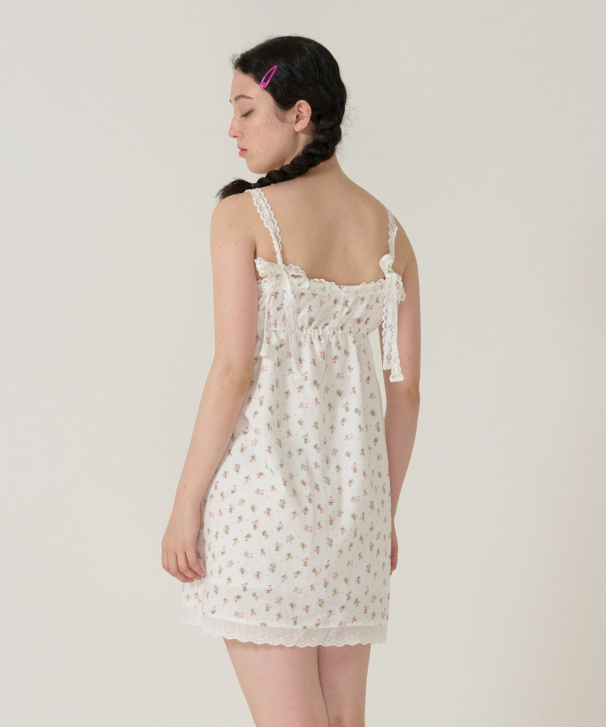 ワンピース/レース/花柄/ホワイト