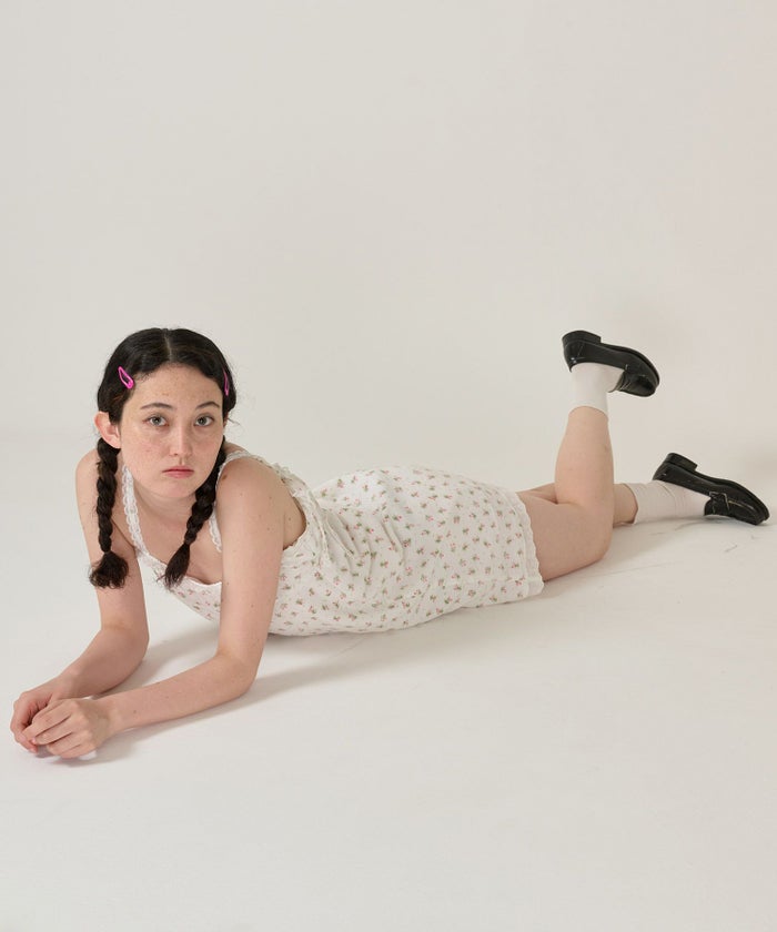 ワンピース/レース/花柄/ホワイト