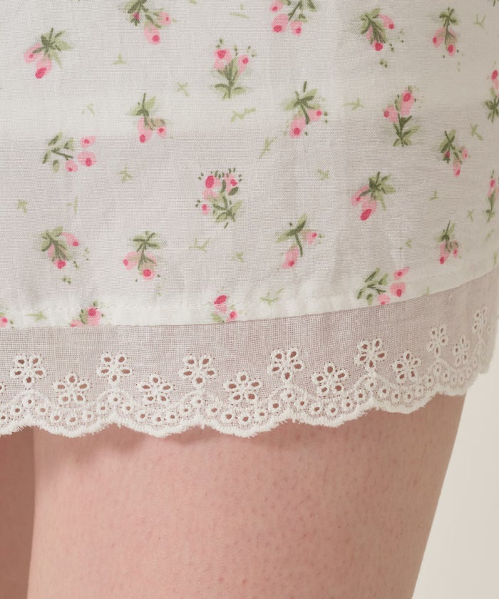 ワンピース/レース/花柄/ホワイト