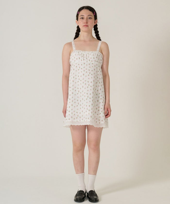 ワンピース/レース/花柄/ホワイト