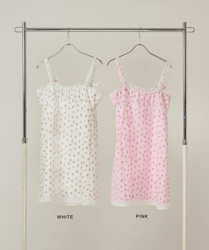 ワンピース/レース/花柄/ピンク/ホワイト