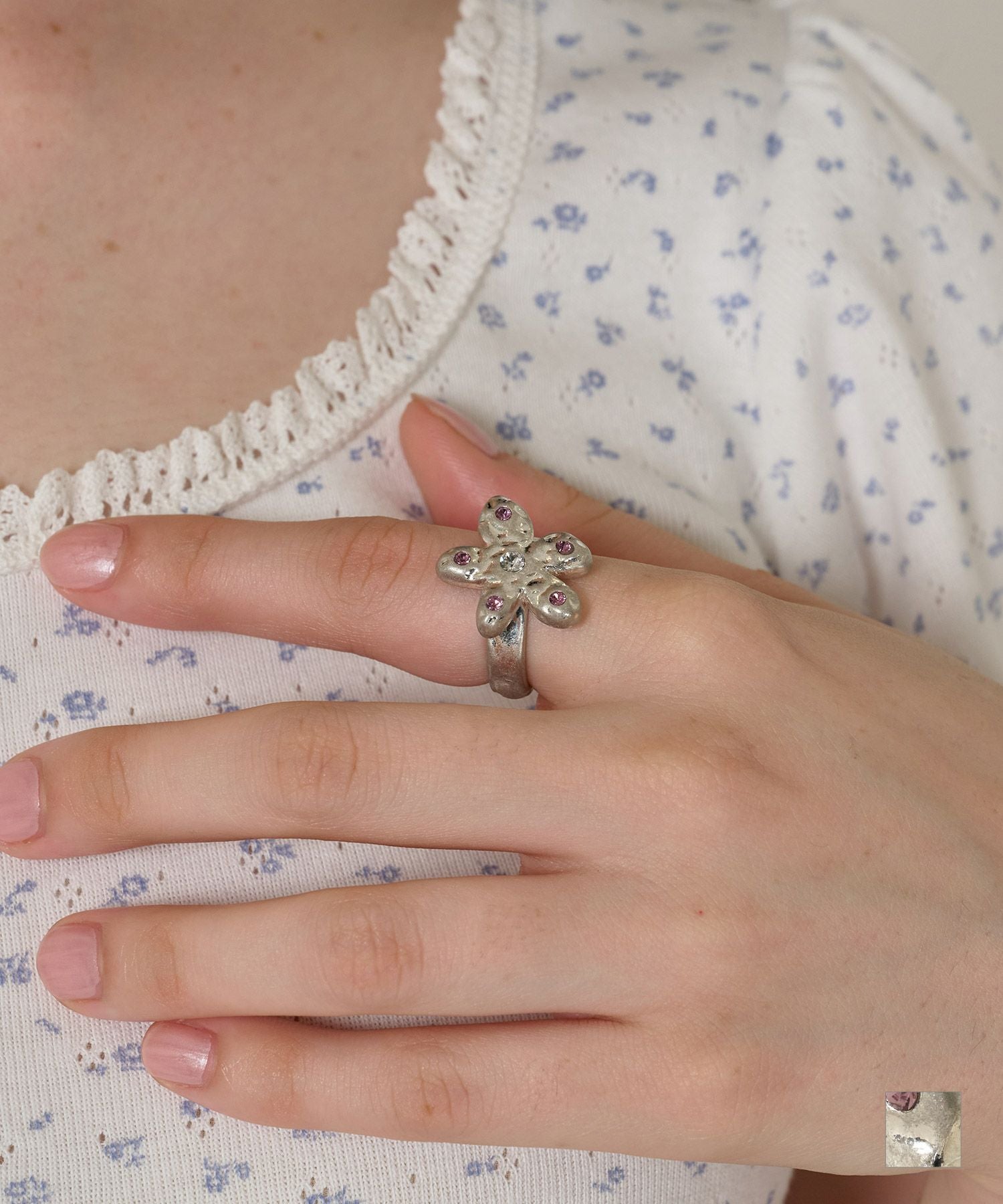 2/下旬頃発送予定！ヴィンテージライク フラワーリング TINA：JOJUN 全