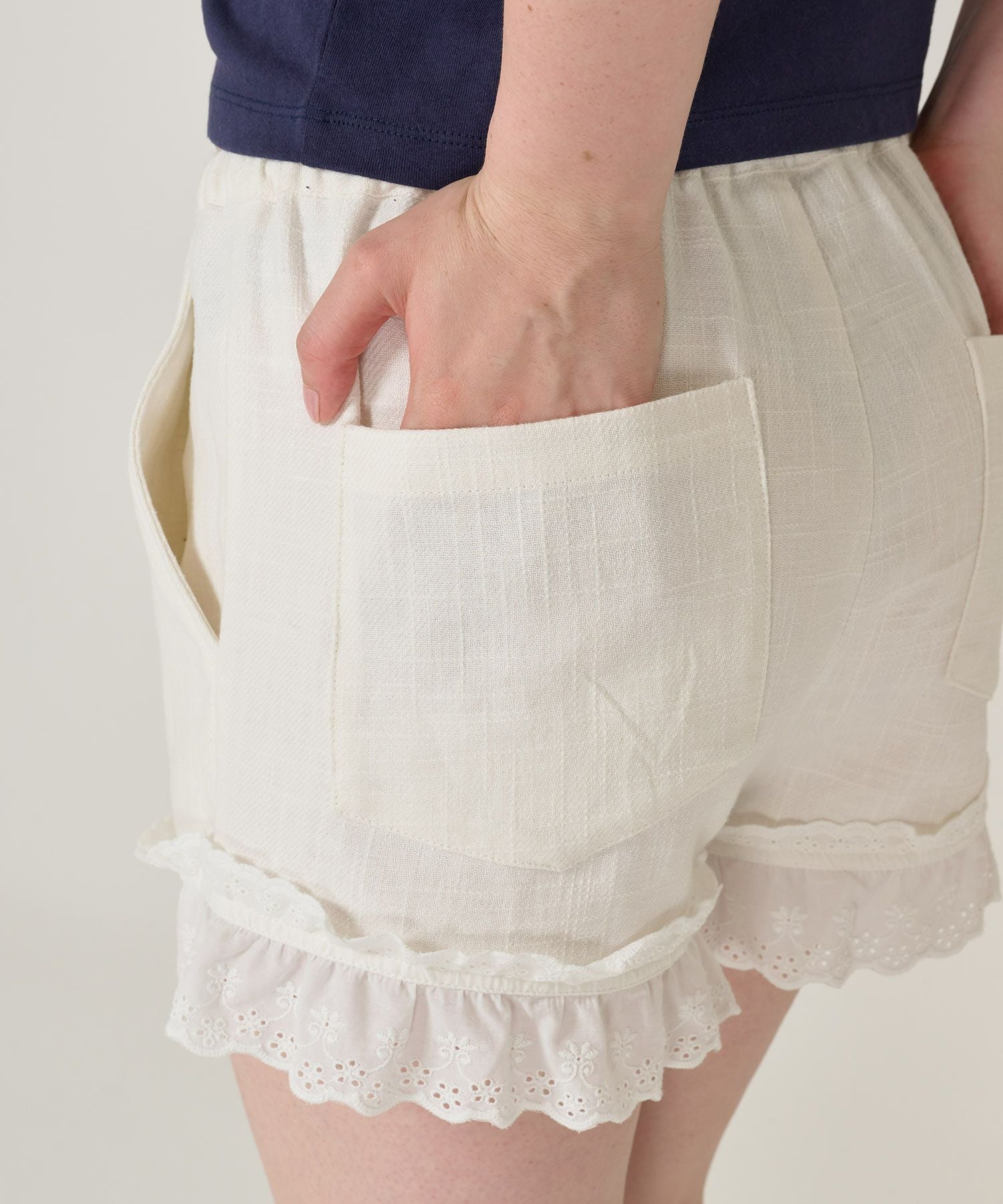 レース付き ショートパンツ TINA：JOJUN 全2色｜tnj721-1071【3