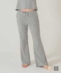 パンツ/フレア/花柄/グレー