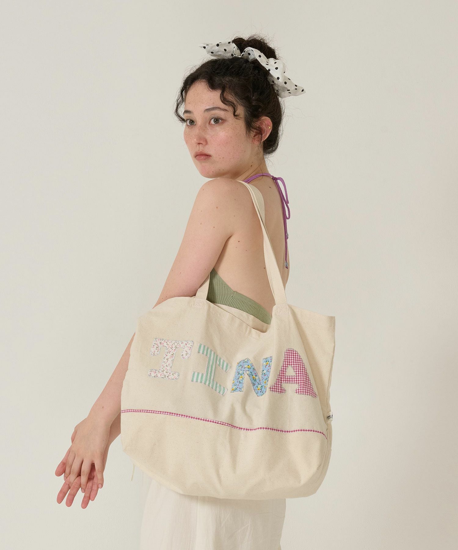 キャンバス パッチワークトートバッグ TINA：JOJUN 全1色｜tnj922-1060